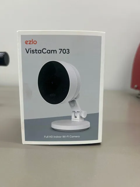 Ezlo VistaCam 703 White Indoor Full 1080p HD Wi-Fi Camera With Night Vision NEW!