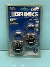 2 Pack Brinks 103-47201 Old Gym School Locks Combination Lock In Black / Silver