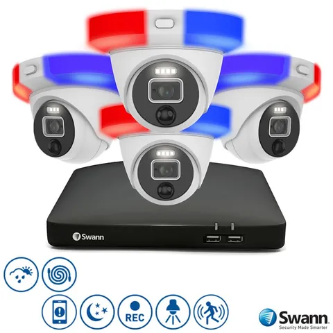 Swann Enforcer 4K CCTV Kit DVR 85680 2TB 4x 4KDER UHD Dome Camera SWDVK-85680