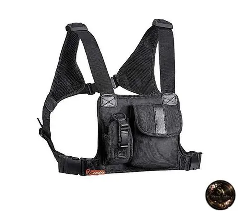 Zeadio Walkie Talkie Chest Bag with Adjustable Pockets and Harness Belt