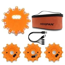 GP904B Rechargeable LED Road Flares Emergency Lights Kit Roadside Warning Car...