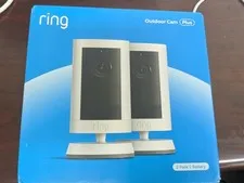 NEW SEALED Outdoor Cam Plus, Battery 2pk, with 2K Video and Ring Vision