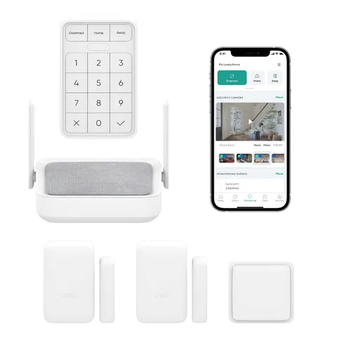 Home Security System Kit with Hub, Keypad, Motion Sensors - 3 Months Monitoring