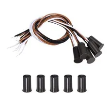 magnetic switch slats, 5pcs NO NC oring alarm contact sensor, brown
