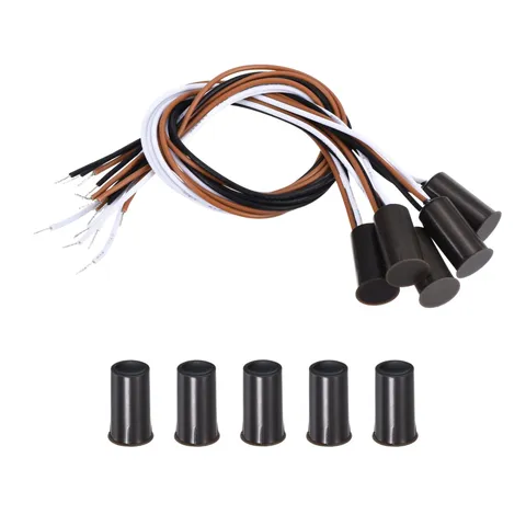 magnetic switch slats, 5pcs NO NC oring alarm contact sensor, brown