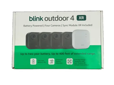 Blink Outdoor 4 XR Four Camera System + Sync Module Battery Powered NEW! SEALED!
