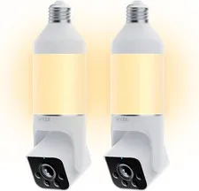 Bulb Cam - 2K HD Smart Light Bulb Security Camera 2 Pack