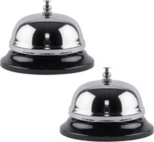 Super Z Outlet Call Bell 2-Pack - Classic Service Bell for Desk, Counter, or Rec