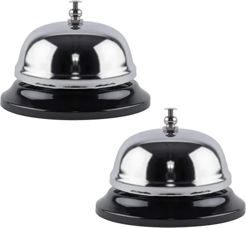 Super Z Outlet Call Bell 2-Pack - Classic Service Bell for Desk, Counter, or Rec