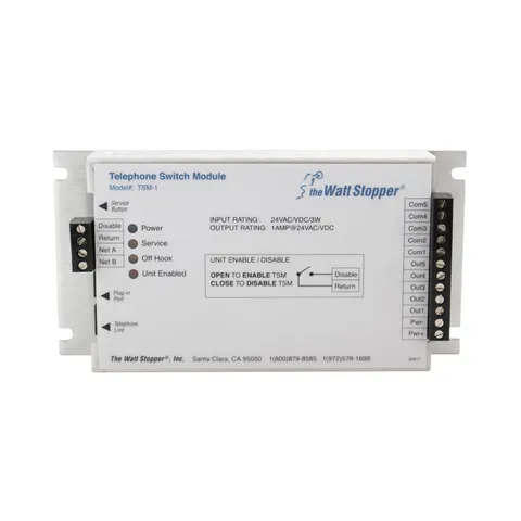 WATT STOPPER TSM-1 LEGACY TELEPHONE SWITCH MODULE, 24VDC IN, OUT 1A @ 24VAC/VDC