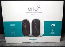 Arlo Essential 3rd Gen 2-Pack Outdoor 2K Wireless Battery Cameras SEALED