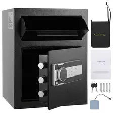 1.7 Cu. Ft. Depository Safe, Drop Slot, Electronic Lock and 2 Keys, 17.71 X 13.7