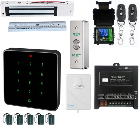 Electric Magnetic Lock Kit 600lb Electromagnetic Lock Waterproof RFID Keypad wit