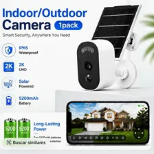 JOOAN 2K UHD WiFi Camera IP65 Waterproof Solar Battery, 1 Pack