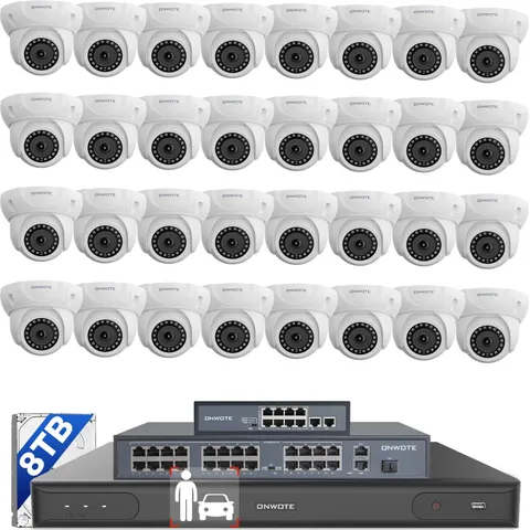 ONWOTE 32 Channel Security Camera System, AcuSearch, AI Human Vehicle