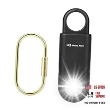 Rechargeable 135 dB Personal Alarm for Women 2-in-1 Flashlight Ultra-Bright