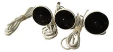 Lot of 3 Logitech V-R0008 Security Cameras and Stands | Tested