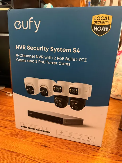 eufy PoE NVR Security System S4 2 Bullet-PTZ Cams 2 Turret Cams 16CH 2TB HDD