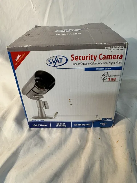 SVAT VU5 Indoor/Outdoor Security Camera, Color - CMOS - Cable