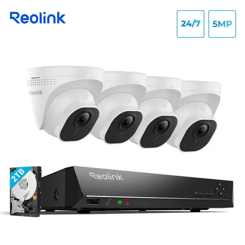 Reolink 8CH RLN8-410 2TB NVR 5MP Outdoor Wired PoE Security Camera System