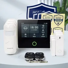 HOMSECUR Wireless WIFI 4G SMS Autodial Burglar Intruder 4.3" Alarm System