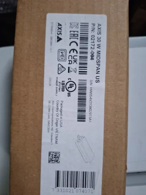 Axis 30 W Midspan US 02172-004 POE Injector
