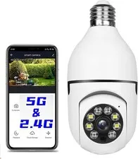 Light Bulb Security Camera 2.4GHz & Wireless WiFi Outdoor, 1080P Light Socket, I