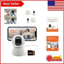 Smart 2.5K Indoor Security Camera - AI Detection & Wide-Angle Coverage Included
