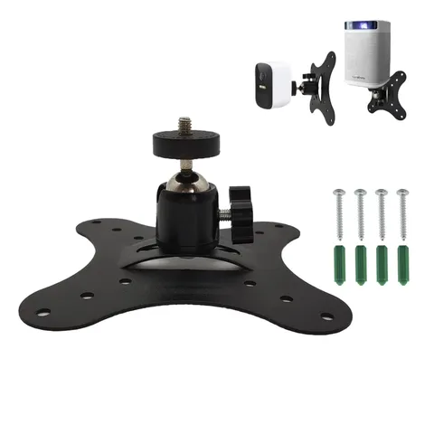 Vertically Mounted Projector Bracket Universal Wall Ceiling 1/4 Screw 360 90