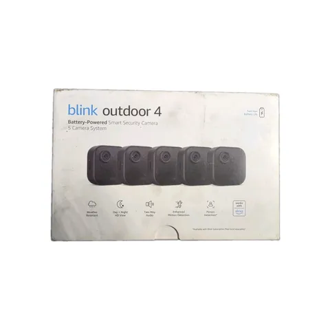 Blink Outdoor 4 5-Camera System Battery Security Cameras Alexa NEW SEALED