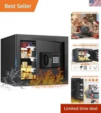 1.3 Cuft Small Fireproof Safe for Home, Personal Security Fire Safe Box with ...
