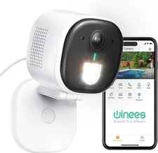 Security Cameras Outdoor, Wired 2K Wi-Fi Cameras for Home Security, 2.4G Indoor 