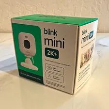 Blink Mini 2K+ 2K Wi-Fi Indoor/Outdoor Camera, Color Night Vision, White