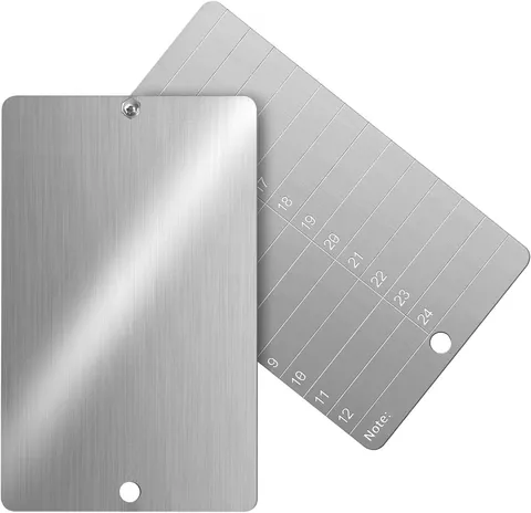 Metal Seed Phrase Storage 2 Plates Cold Backup Hardware Wallet Security Backup
