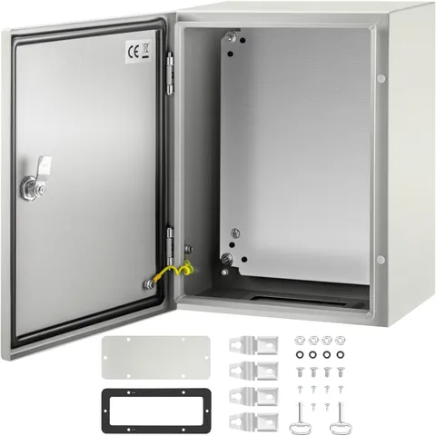 VEVOR NEMA Steel Enclosure, 16 x 12 x 8'' 4X 16 X 12 X 8, grey