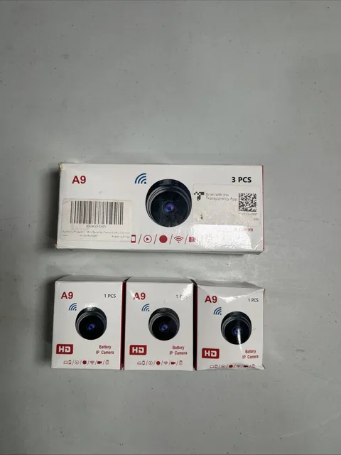 A9 Mini Camera WiFi Camera Full HD  Micro IP Camera Wireless 3 Pack NEW OPEN BOX