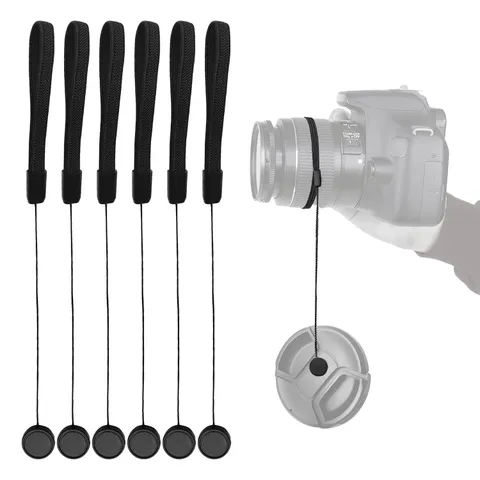 Elastic Lens Cap Tethers, Anti Loss Lens Cap Retainer Cords for DSLR Camera