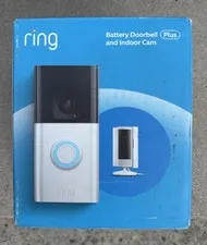 Ring Essential Kit with Battery Doorbell Plus and Indoor Cam
