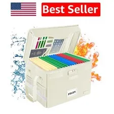 Portable Fireproof File Storage - Large Capacity Organizer with Security Lock