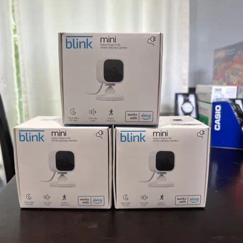 Blink Mini Indoor Plug-In Live HD Smart Security Camera (Sealed nib) Lot Of 3
