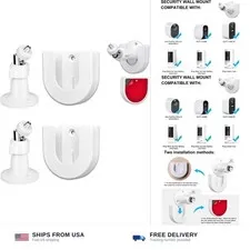 2pack Strong Adhesive Wall Mount +Adjustable Indoor/Outdoor Security Wall Mou...