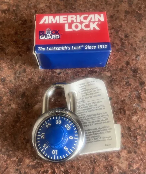 AMERICAN LOCK A400K, Combination Lock, Steel