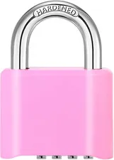 4-Digit Combination Lock Outdoor Padlock - Heavy Duty Locker Lock with Harden...