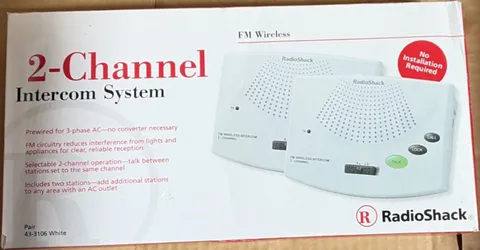 RadioShack 2-Channel FM Wireless Audio Intercom System Indoor Model 43-3106