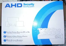 AHD Security Recording System + Four Cameras & Installed 500GB HD - Tested