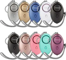 Personal Alarm for Women, 10Pcs 140Db Self Defense Keychain LED Light | Personal