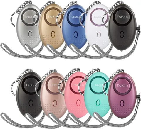 Personal Alarm for Women, 10Pcs 140Db Self Defense Keychain LED Light | Personal