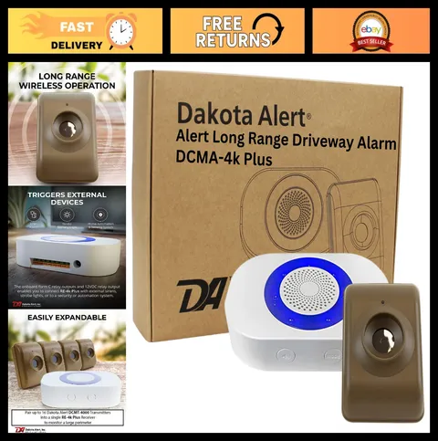 Wireless Driveway Alarm Motion Sensor Kit - 1-Mile Range, Outdoor Motion Detecto