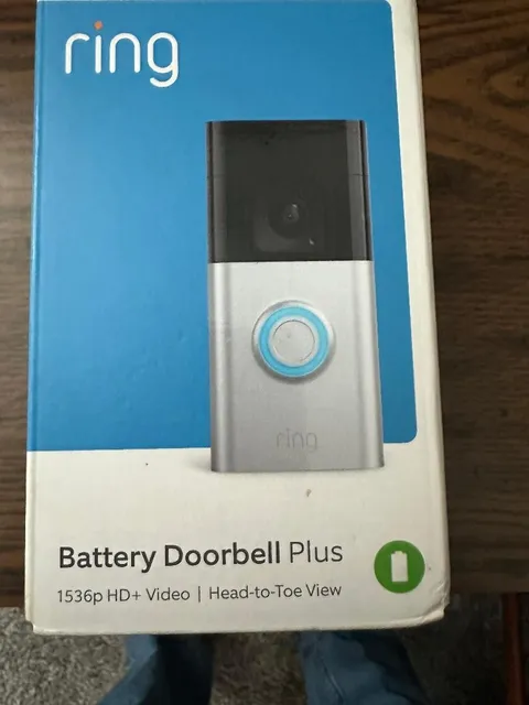 Ring Battery Doorbell Plus 1536p HD+ Head-to-Toe Video Wi-Fi New in Box