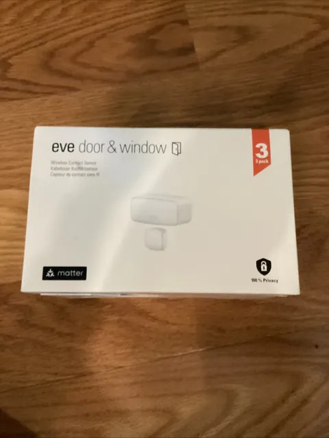Eve Door & Window Wireless Contact Sensor - 3 Pack White - NIB!